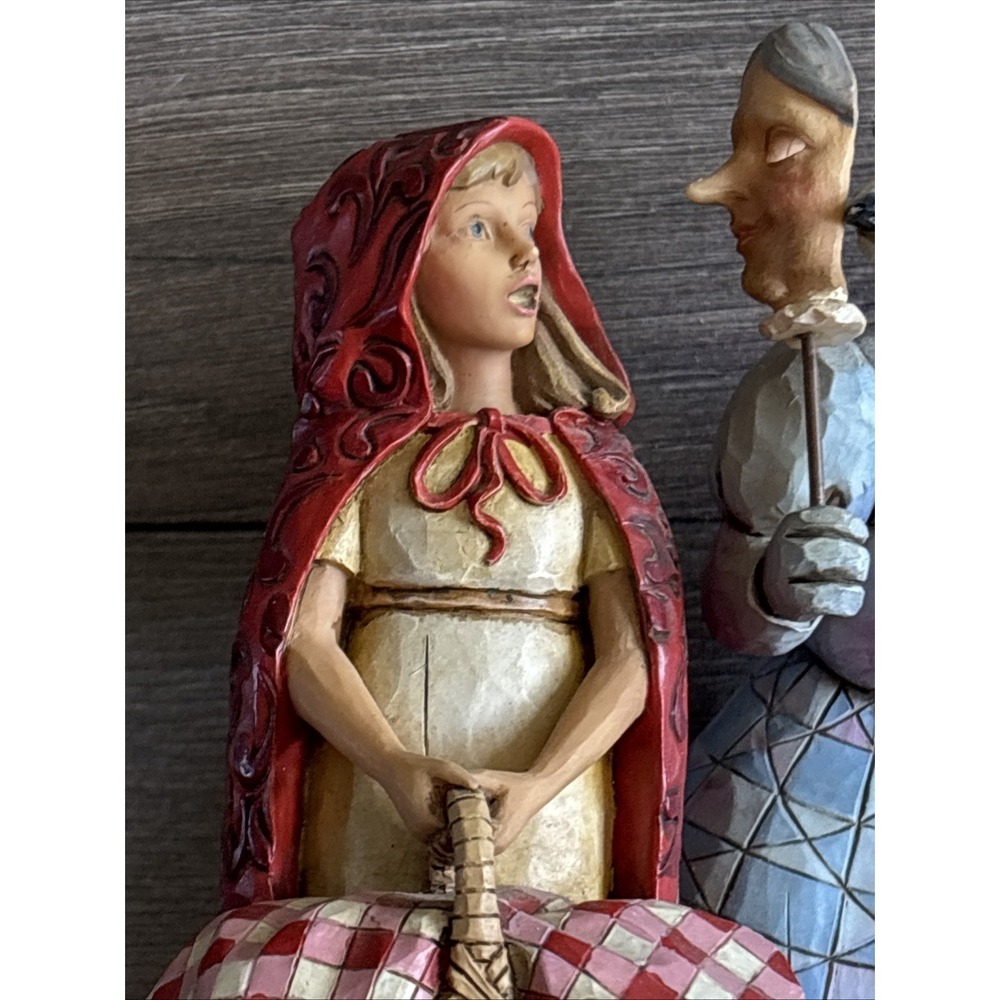 Jim Shore 2007 Wolf in Grandma's Clothing Little Red Riding Hood 4009753 NO Box - Picture 2 of 9